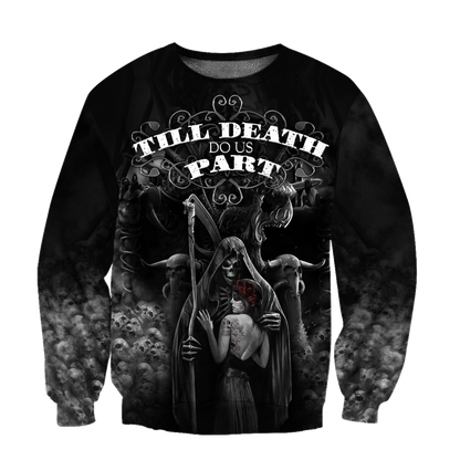Skull 3D All Over Printed Unisex Shirts Skull Couple