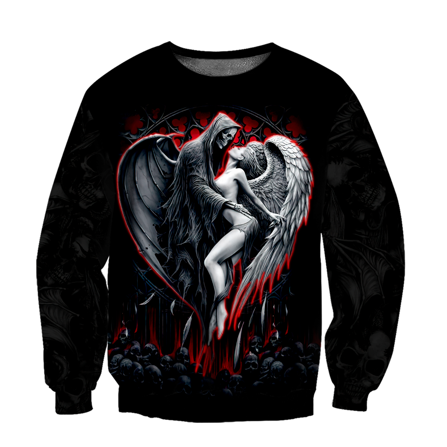 Skull and beauty 3D All Over Printed Combo Sweater + Sweatpant