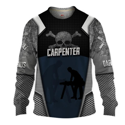 Premium Carpenter Custom Name 3D All Over Printed Unisex Shirts