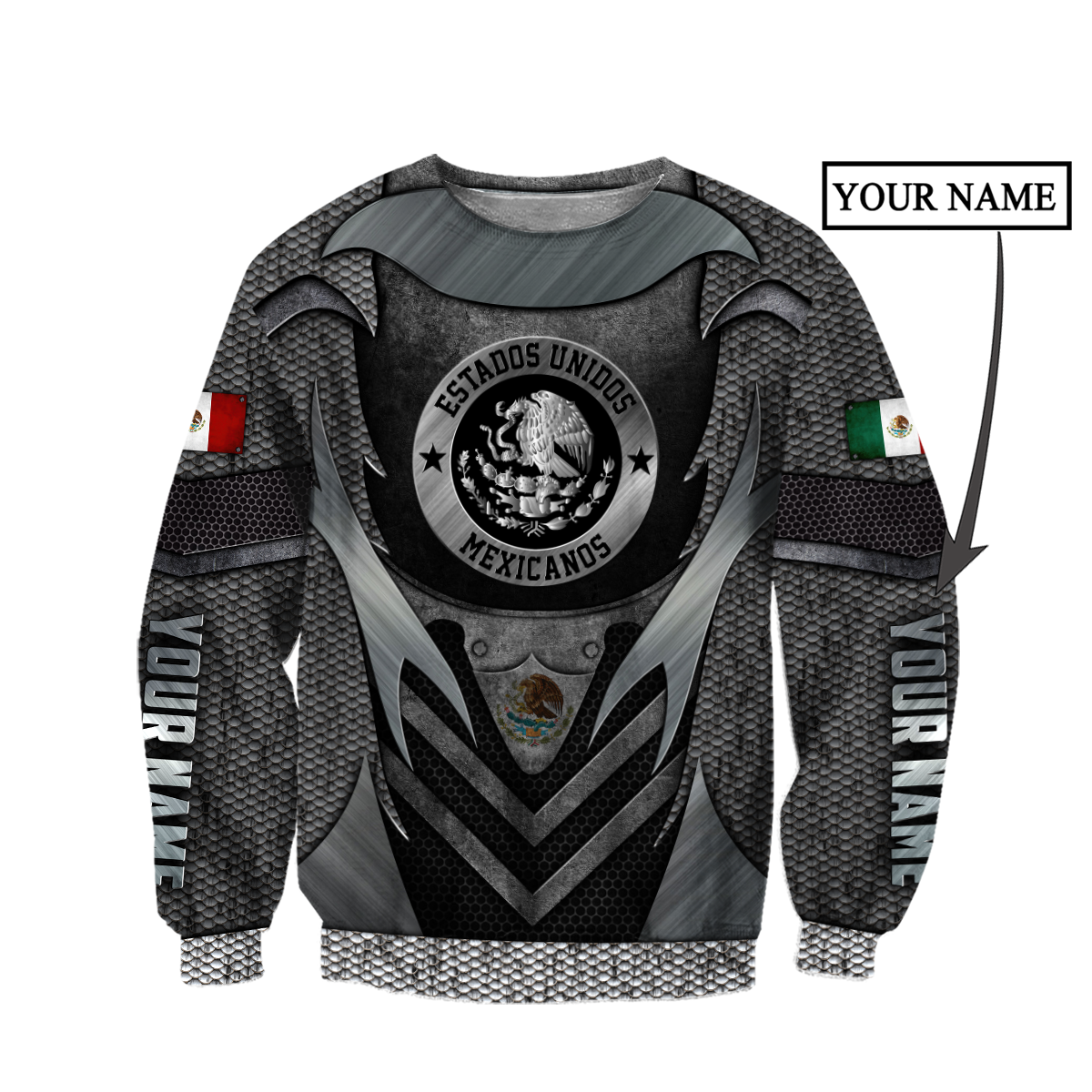Personalized Mexico 3D All Over Printed Hoodie