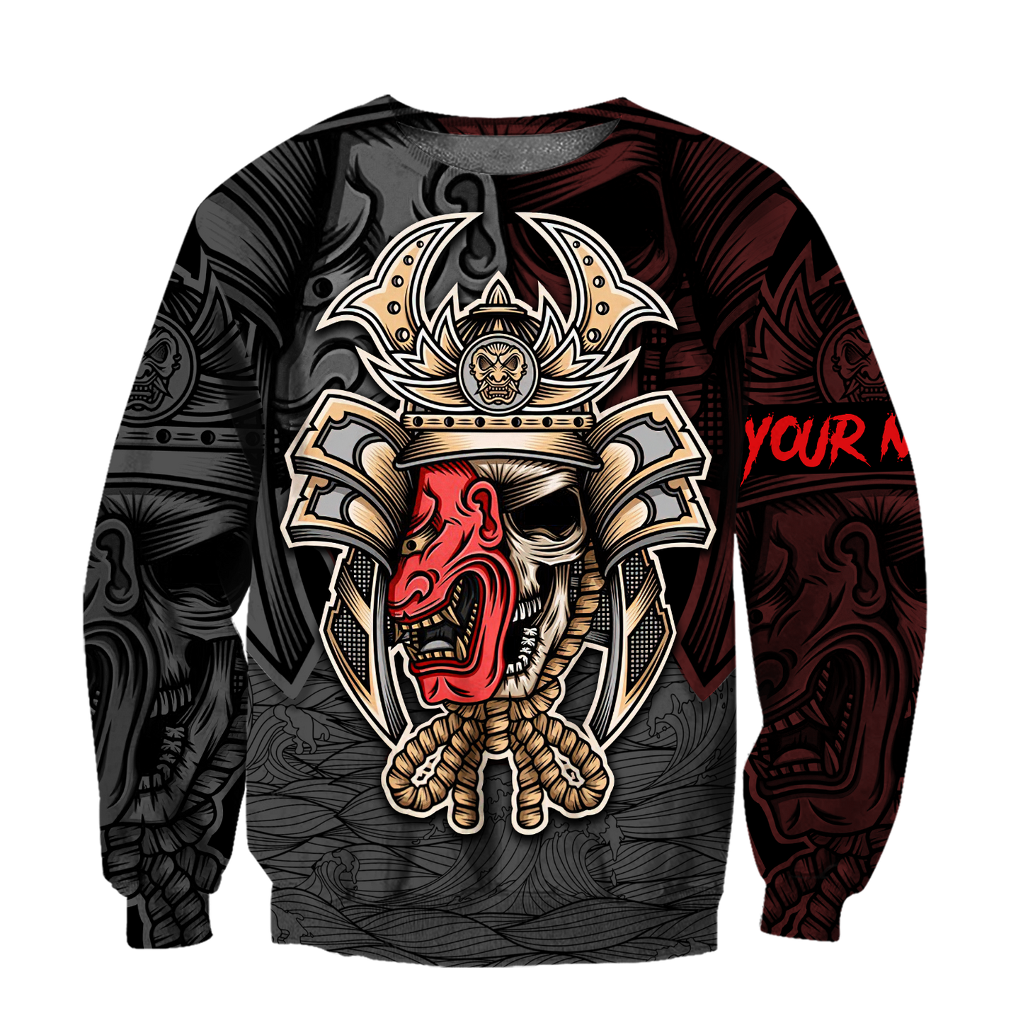 Premium Personalized 3D Printed Oni Samurai Shirts