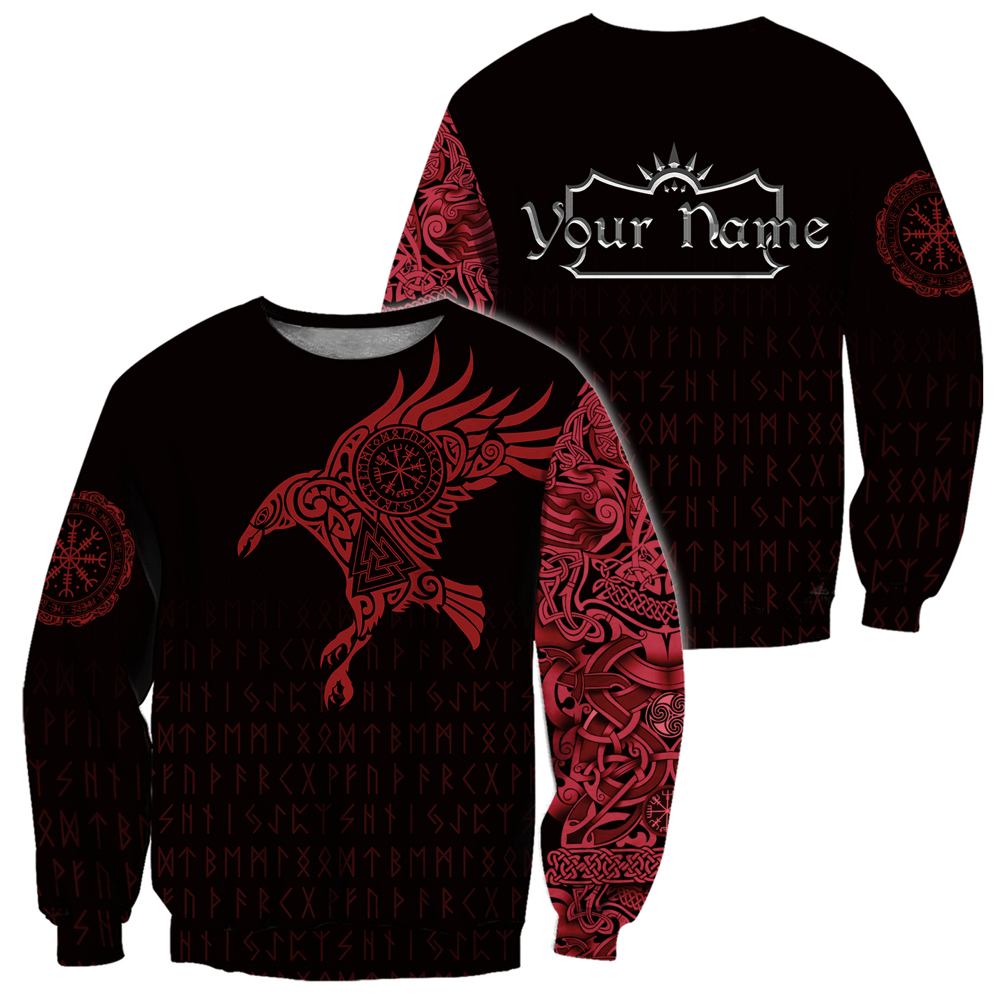 Customize Name Raven Viking Hoodie For Men And Women DQB10062102