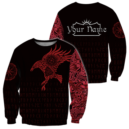 Customize Name Raven Viking Hoodie For Men And Women DQB10062102
