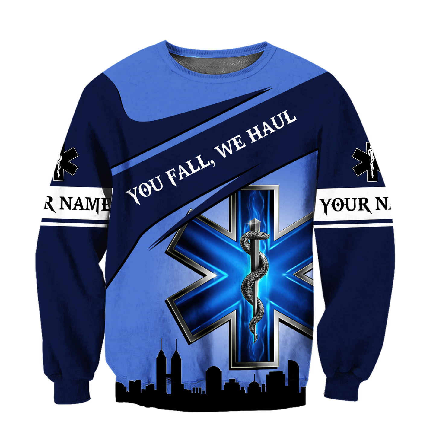 Premium Customized Name 3D All Over Printed Unisex Shirts For EMS Worker