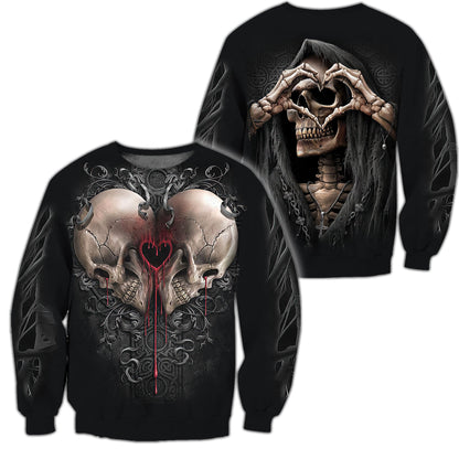 Heart Skull Hoodie For Men And Women NTN16032104