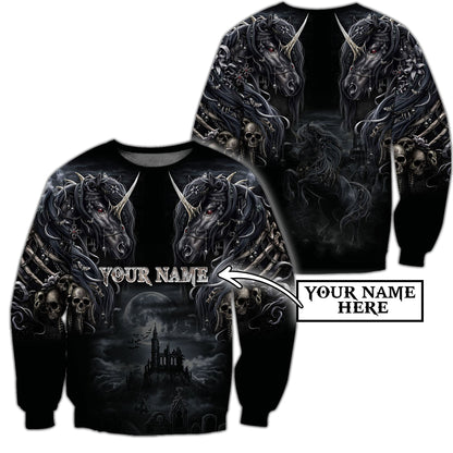 Customize Name Tattoo Skull Horse Hoodie For Men And Women NTN15032106