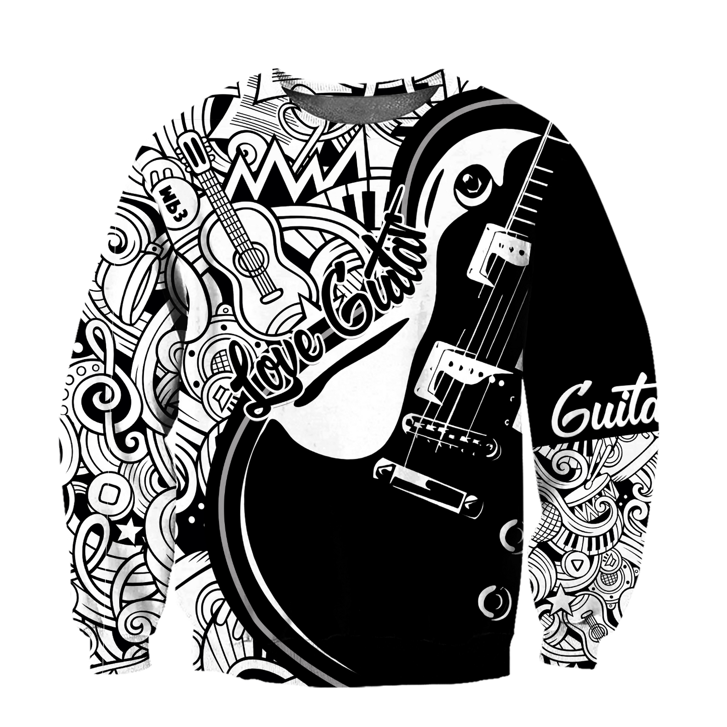Love Guitar All Over Printed Unisex Shirts