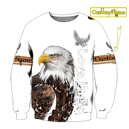 Personalized Name Eagle 3D All Over Printed Shirts For Men and Women