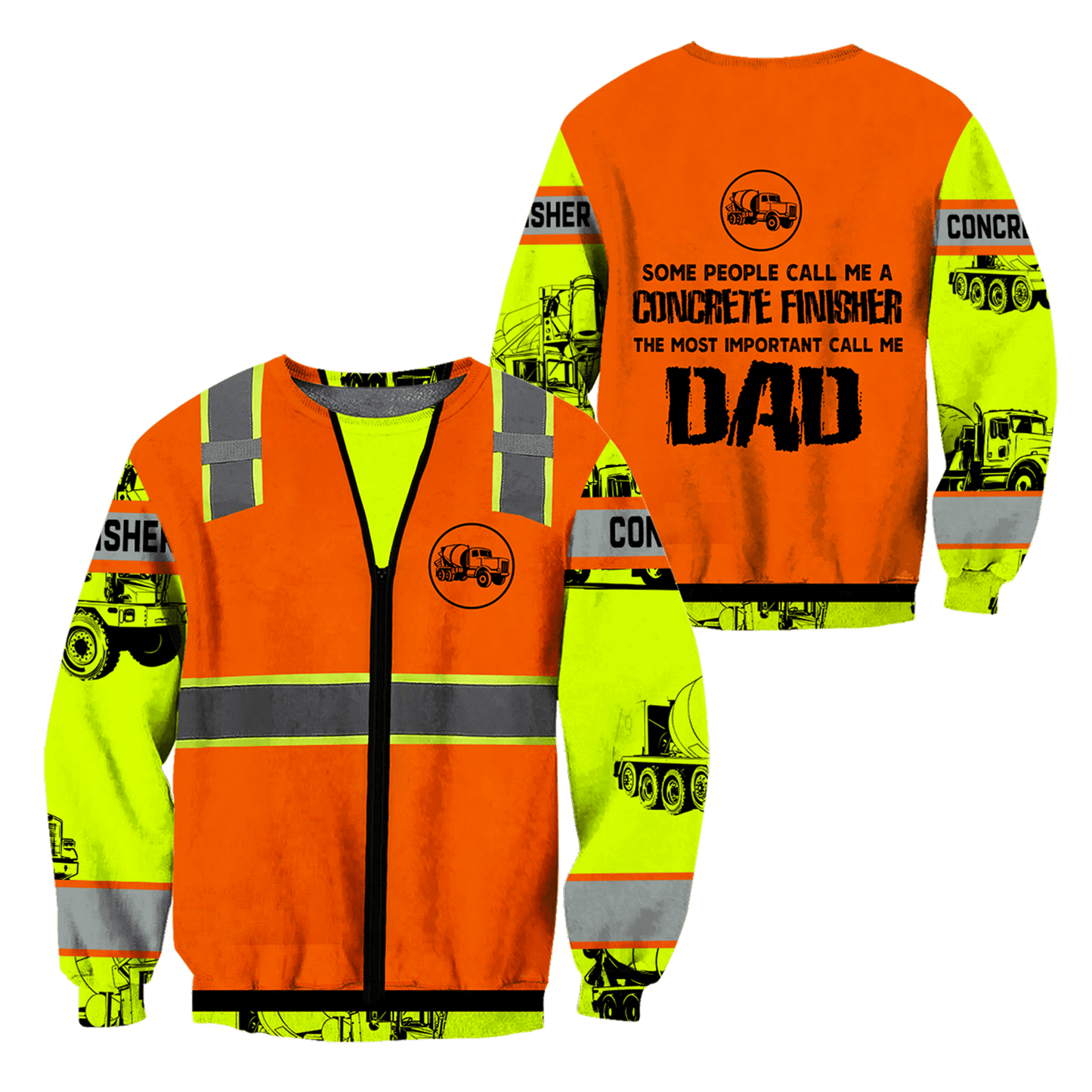 Concrete Finisher Dad Safety 3D printed shirts