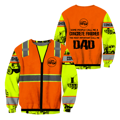Concrete Finisher Dad Safety 3D printed shirts