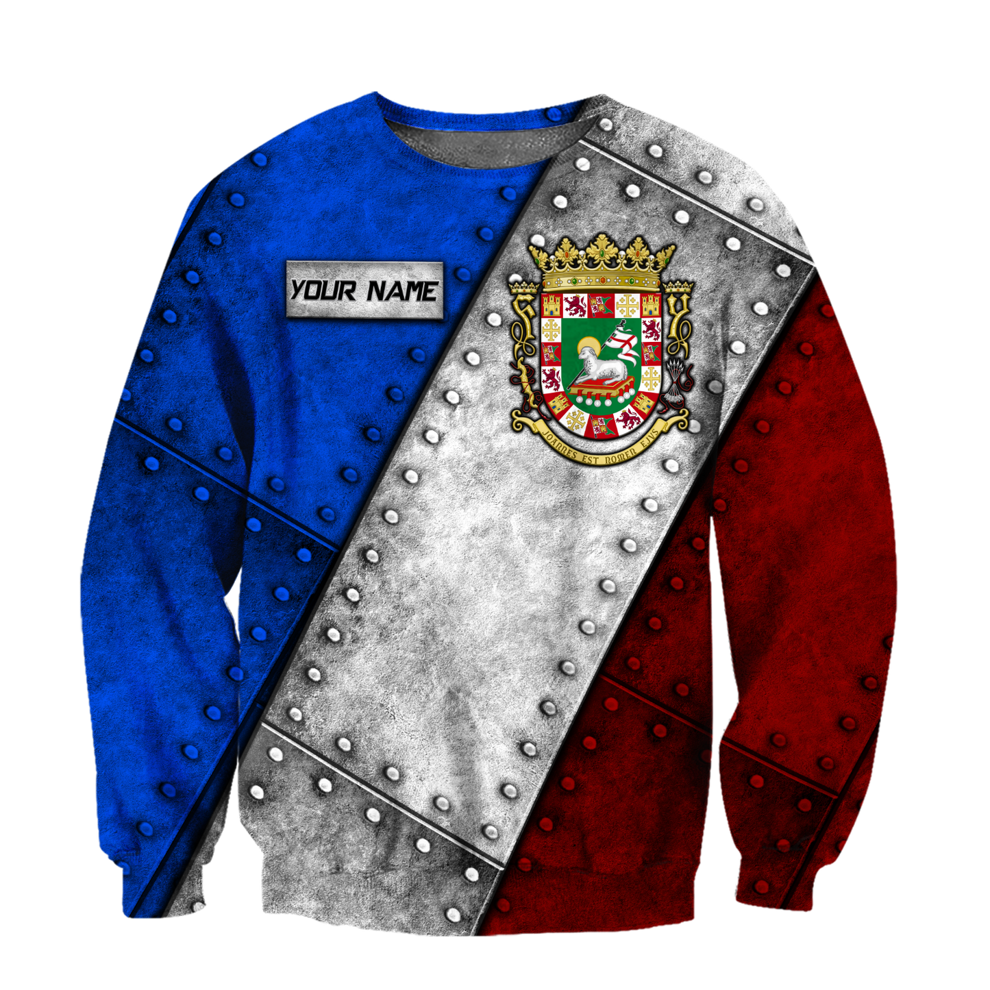 Customize Name Coat Of Arms Puerto Rico Soldier Hoodie For Men And Women