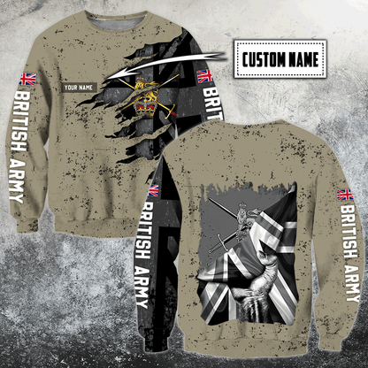 Custom name British Camo 3D Design Print Shirts