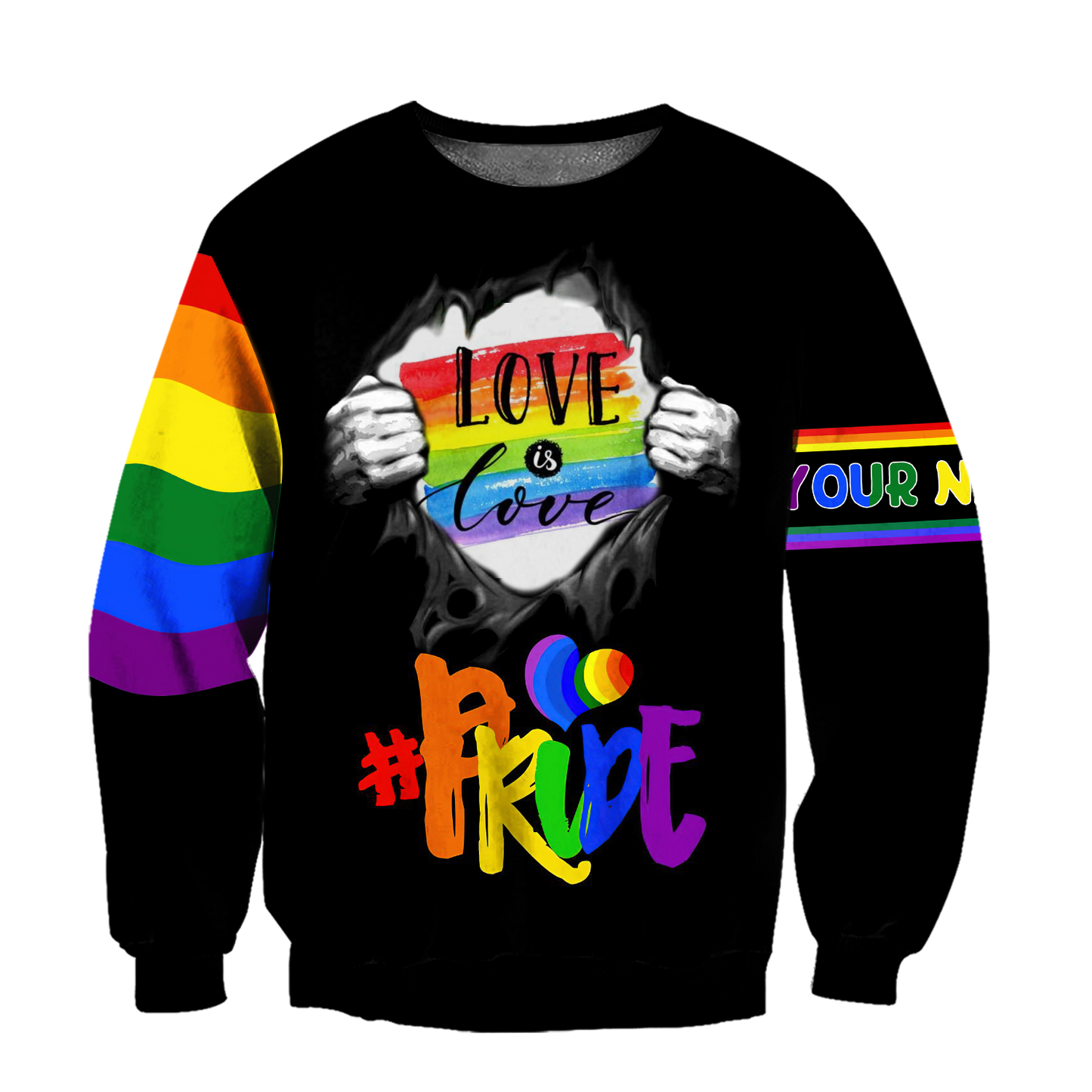 Customize Name LGBT Pride Hoodie For Men And Women SN07052101