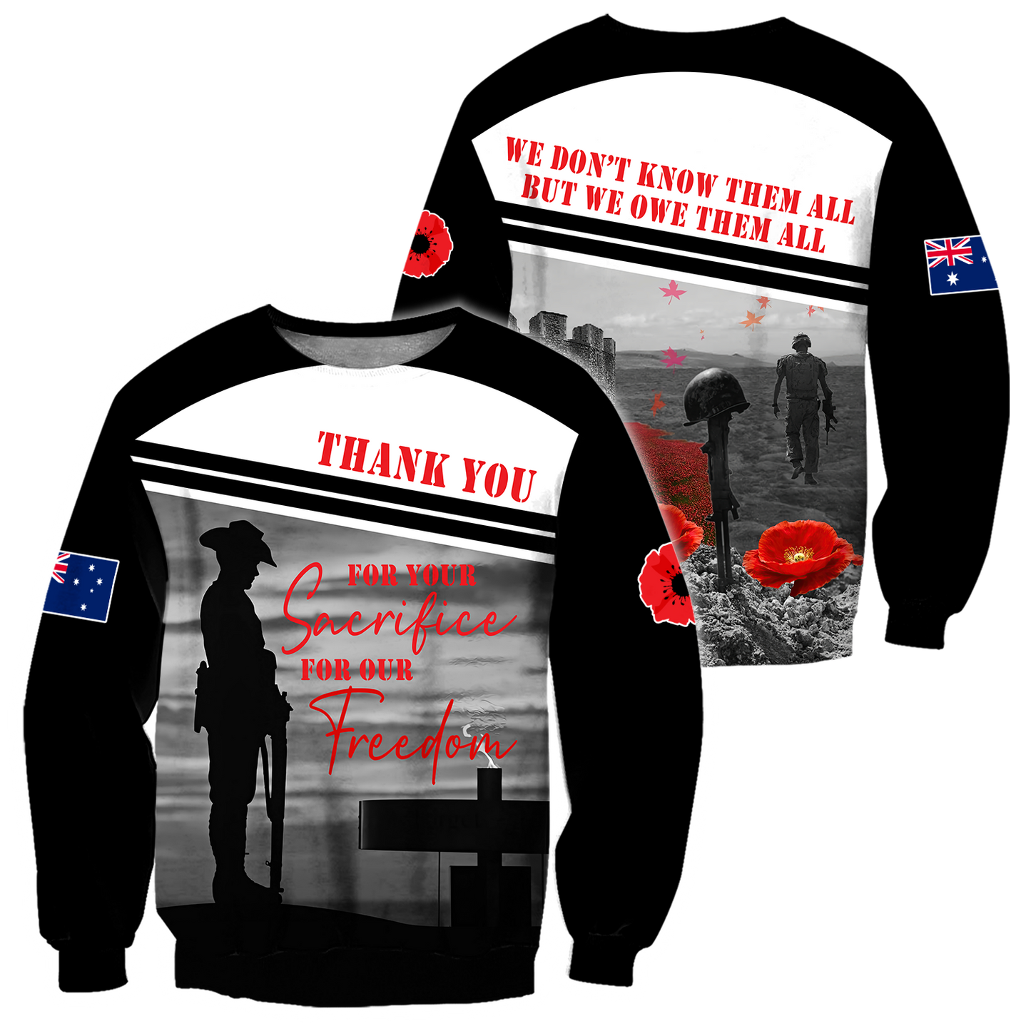 Premium Lest We Forget New Zealand Veteran 3D All Over Printed