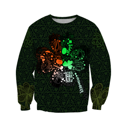 Premium Unisex Hoodie Irish St.Patrick  Drink Beer And Shamrock  ML