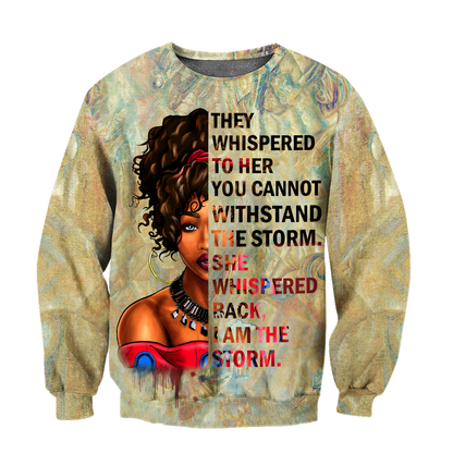 African They Whispered Girl Unisex Deluxe Hoodie ML