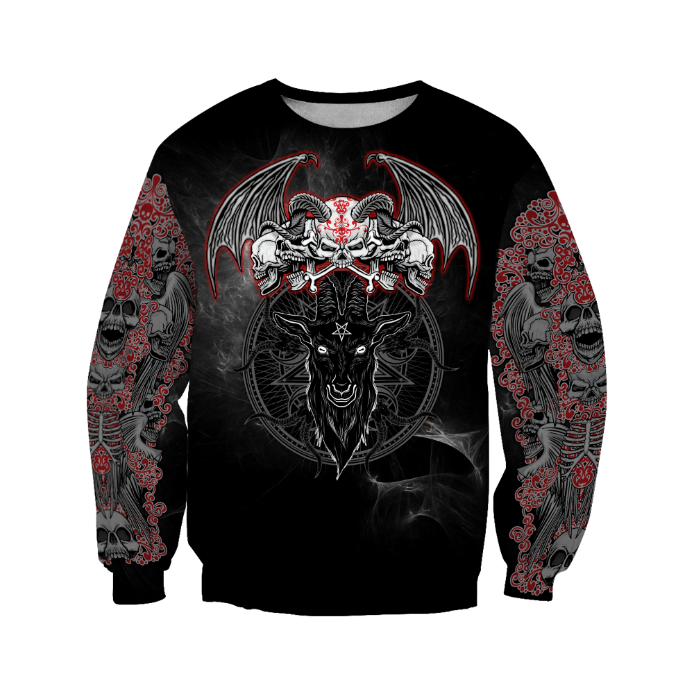 Satanic Skull Symbols Hoodie For Men And Women JJ07022102