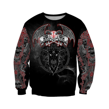 Satanic Skull Symbols Hoodie For Men And Women JJ07022102