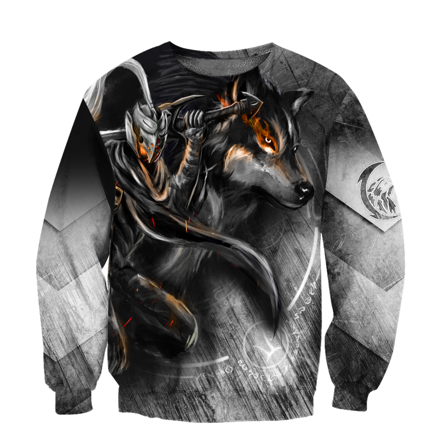 Knight Wolf 3D All Over Printed Unisex Deluxe Hoodie ML
