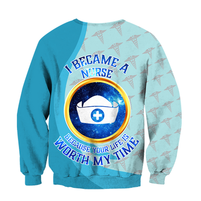 Premium Nurse Customize 3D All Over Printed Unisex Shirts