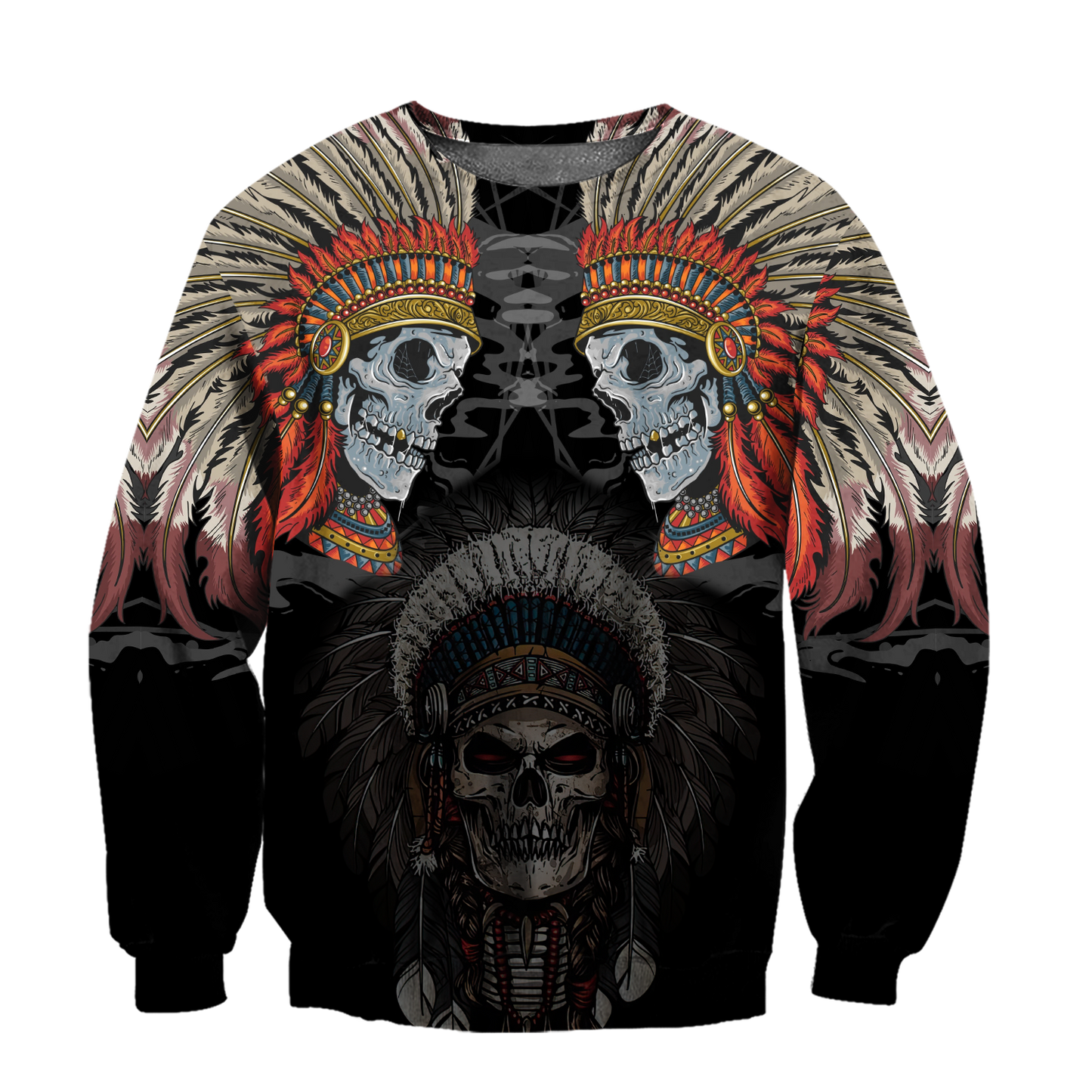 Native Skull 3D All Over Printed Hoodie Shirts For Men And Women MH09122003
