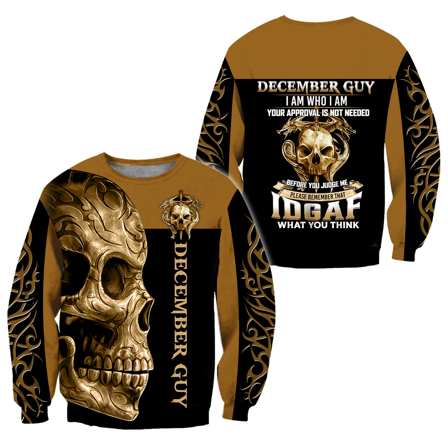 December Guy Skull 3D All Over Printed Shirts For Men and Women
