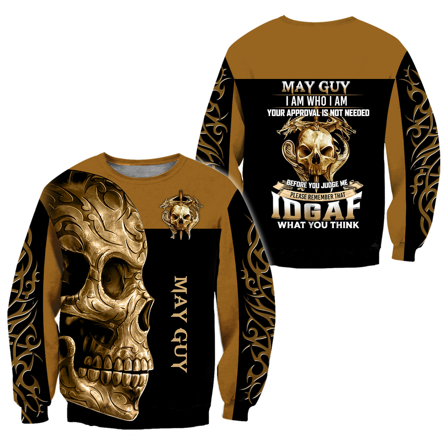 May Guy Skull 3D All Over Printed Hoodie