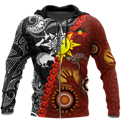 New Zealand Maori And Australia Aboriginal We Are Family 3D Printed Unisex Shirts TN DD29032103
