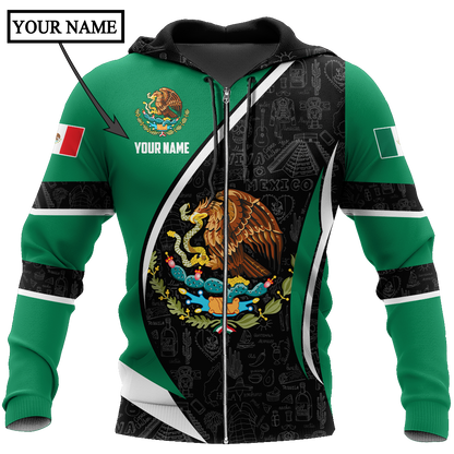 Persionalized Mexico 3D All Over Printed Unisex Hoodie