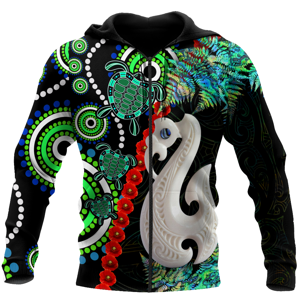 New Zealand Maori And Australia Aboriginal We Are Family 3D Printed Unisex Shirts TN