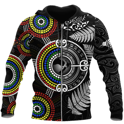 New Zealand Maori And Australia Aboriginal We Are Family 3D Printed Unisex Shirts TN