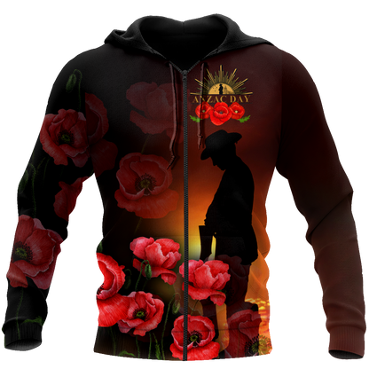 Premium Anzac Day Poppy 3D Printed Unisex Shirts TN NTN05042104
