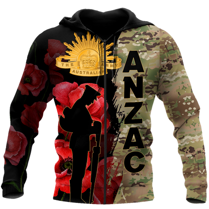 Premium Anzac Day Camo 3D Printed Unisex Shirts TN NTN08042101