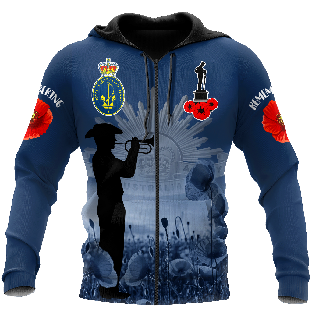 Premium Anzac Day Royal Australian Navy 3D Printed Unisex Shirts TN
