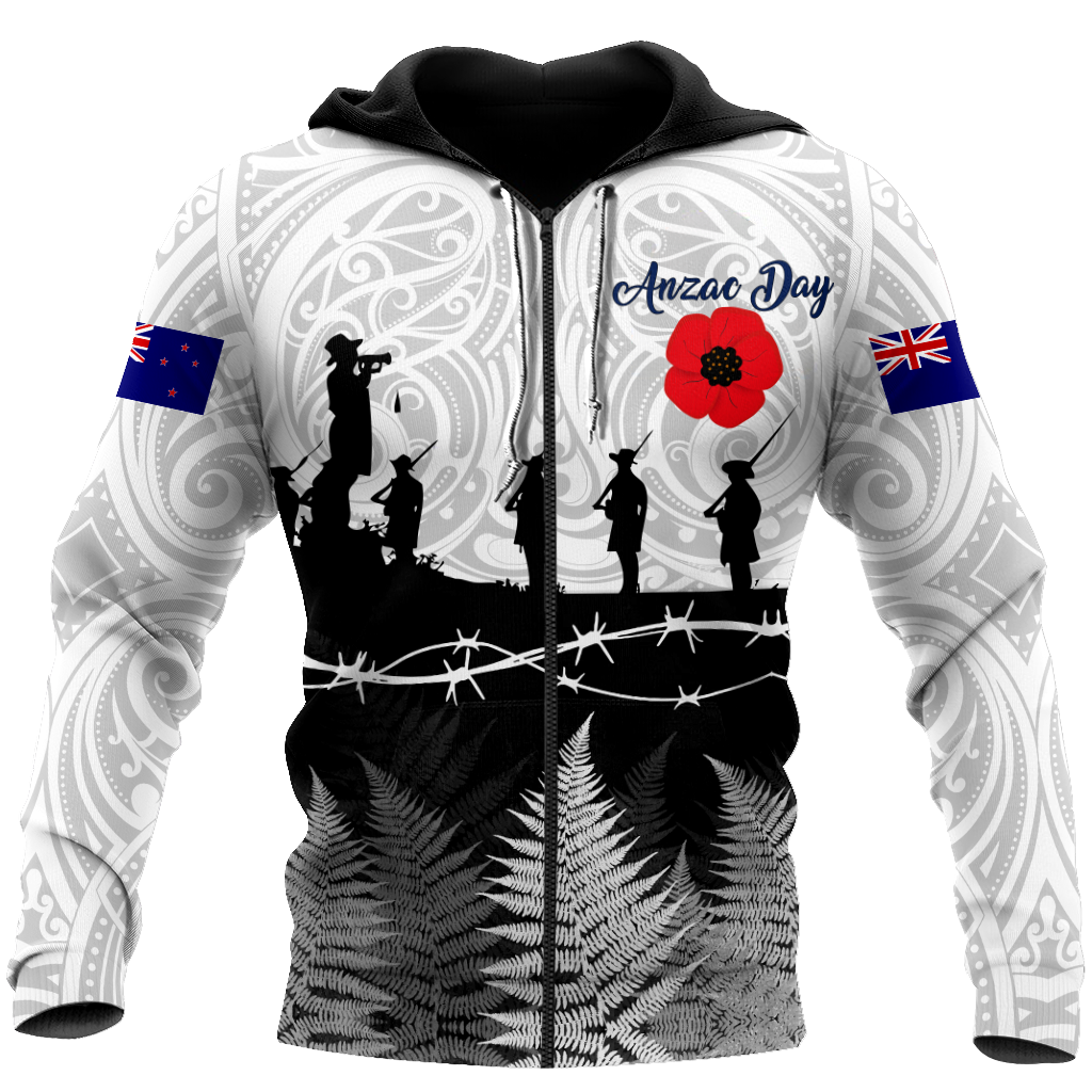 Premium Anzac Day New Zealand Maori Tattoo 3D Printed Unisex Shirts TN