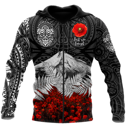 Premium Anzac Day Maori Tattoo 3D Printed Unisex Shirts TN