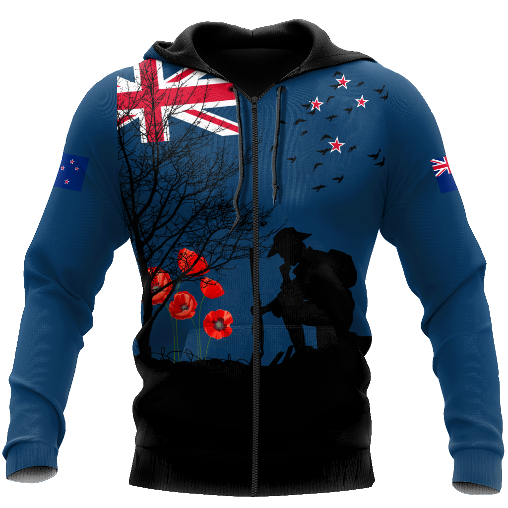 Premium Anzac Day New Zealand 3D Printed Unisex Shirts TN