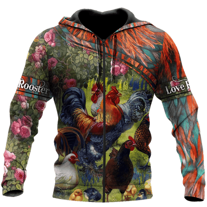 Farm Rooster 3D Printed Unisex Shirts HHT15042104