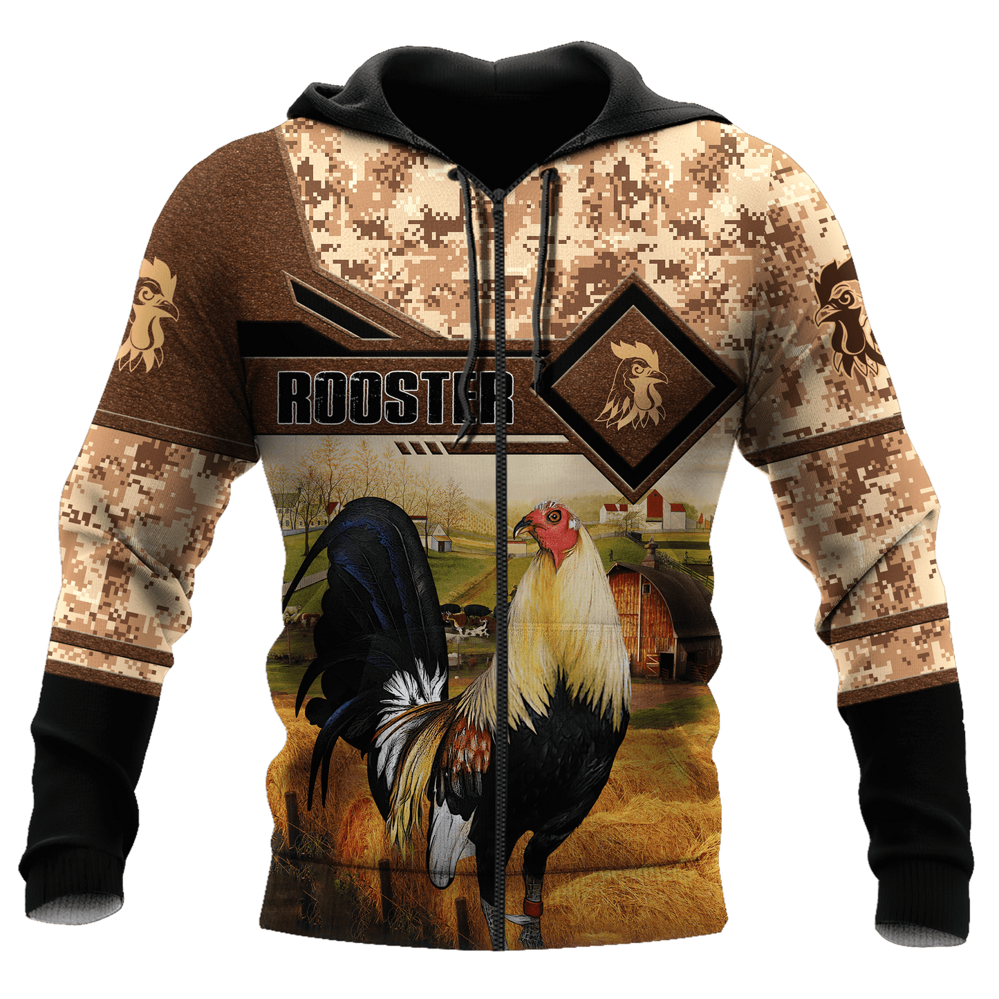 Rooster 3D Printed Unisex Shirts Pi15042104