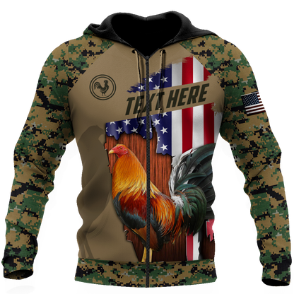 Personalized Rooster 3D Printed Unisex Shirts SN14052104
