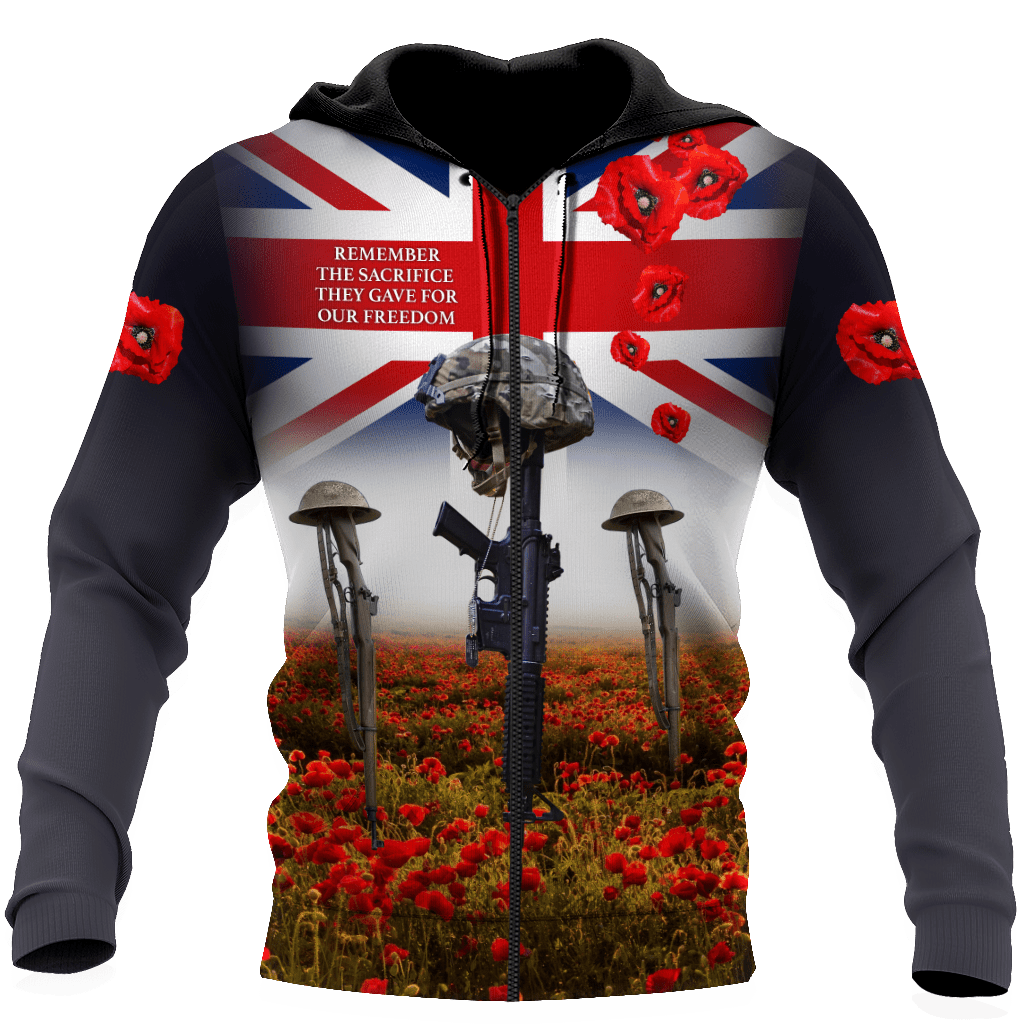 Remembrance Day Lest We Forget 3D All Over Printed Unisex Shirts