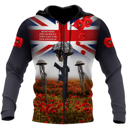 Remembrance Day Lest We Forget 3D All Over Printed Unisex Shirts