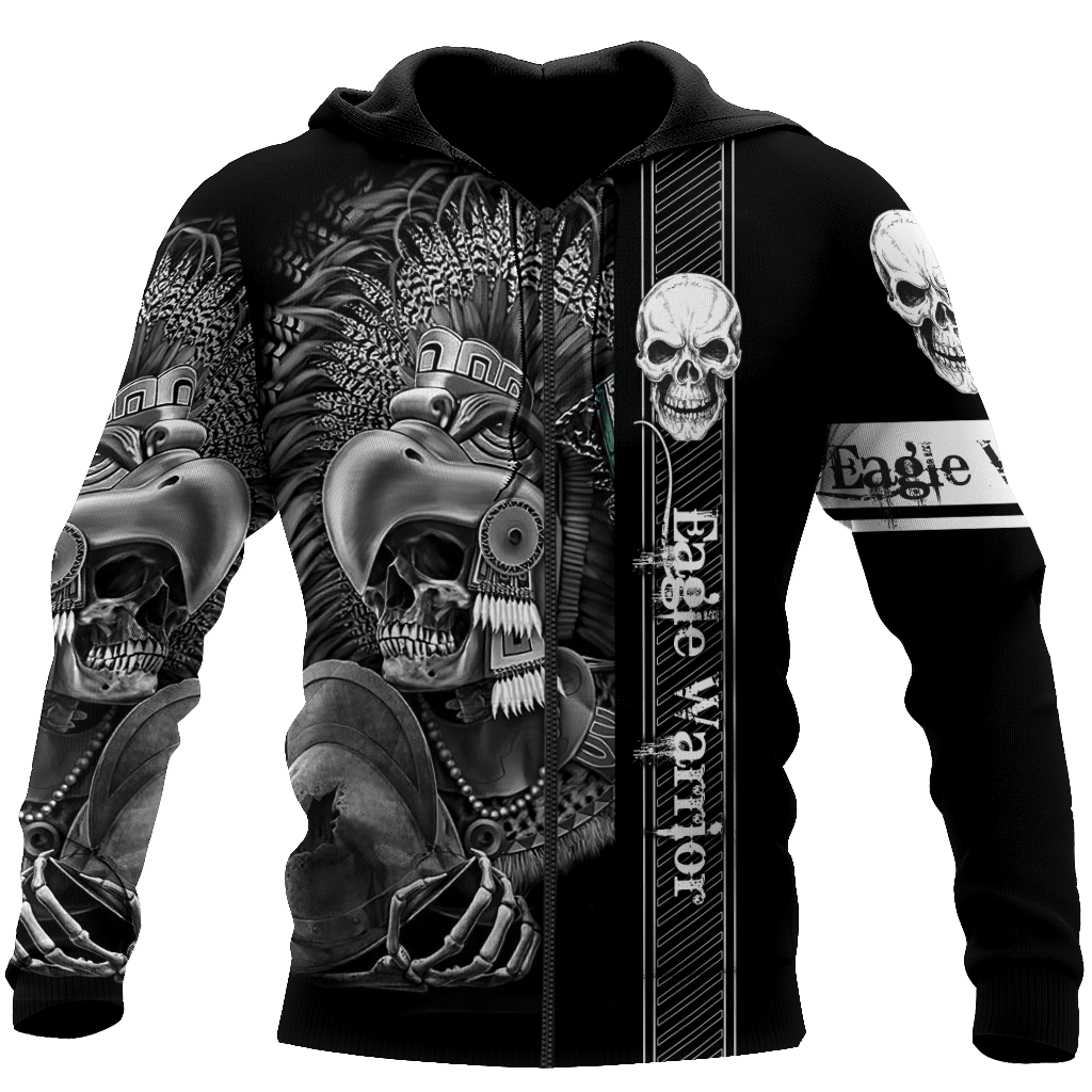Eagle Warrior Aztec Mexican 3D All Over Printed Hoodie