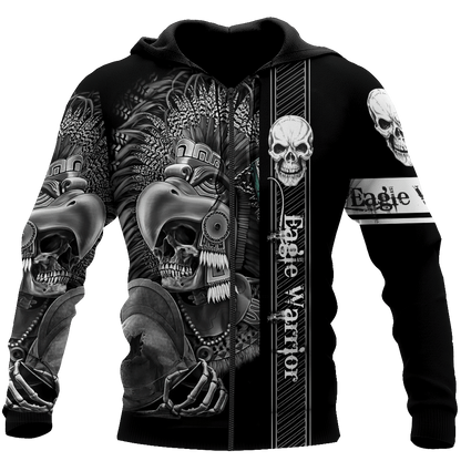 Eagle Warrior Aztec Mexican 3D All Over Printed Hoodie