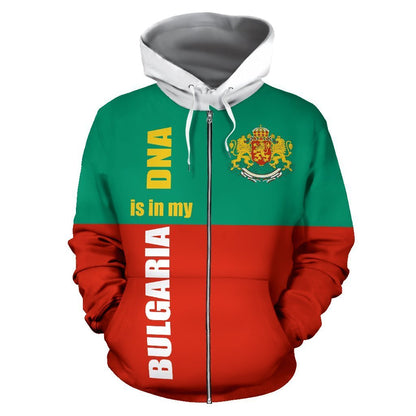 Bulgaria is in My DNA Hoodie-Apparel-NNK-Zipped Hoodie-S-Vibe Cosy™
