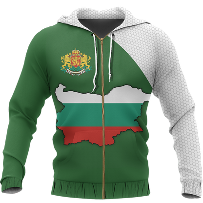 Bulgaria Map Special Hoodie-Apparel-NNK-Zipped Hoodie-S-Vibe Cosy™
