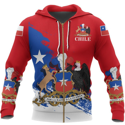 Chile Special Hoodie NNK 090-Apparel-NNK-Zip Hoodie-S-Vibe Cosy™