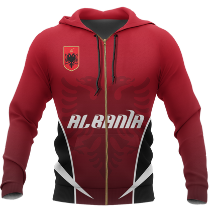 Albania Active Special Hoodie NNK 1113-Apparel-NNK-Zip-Up Hoodie-S-Vibe Cosy™