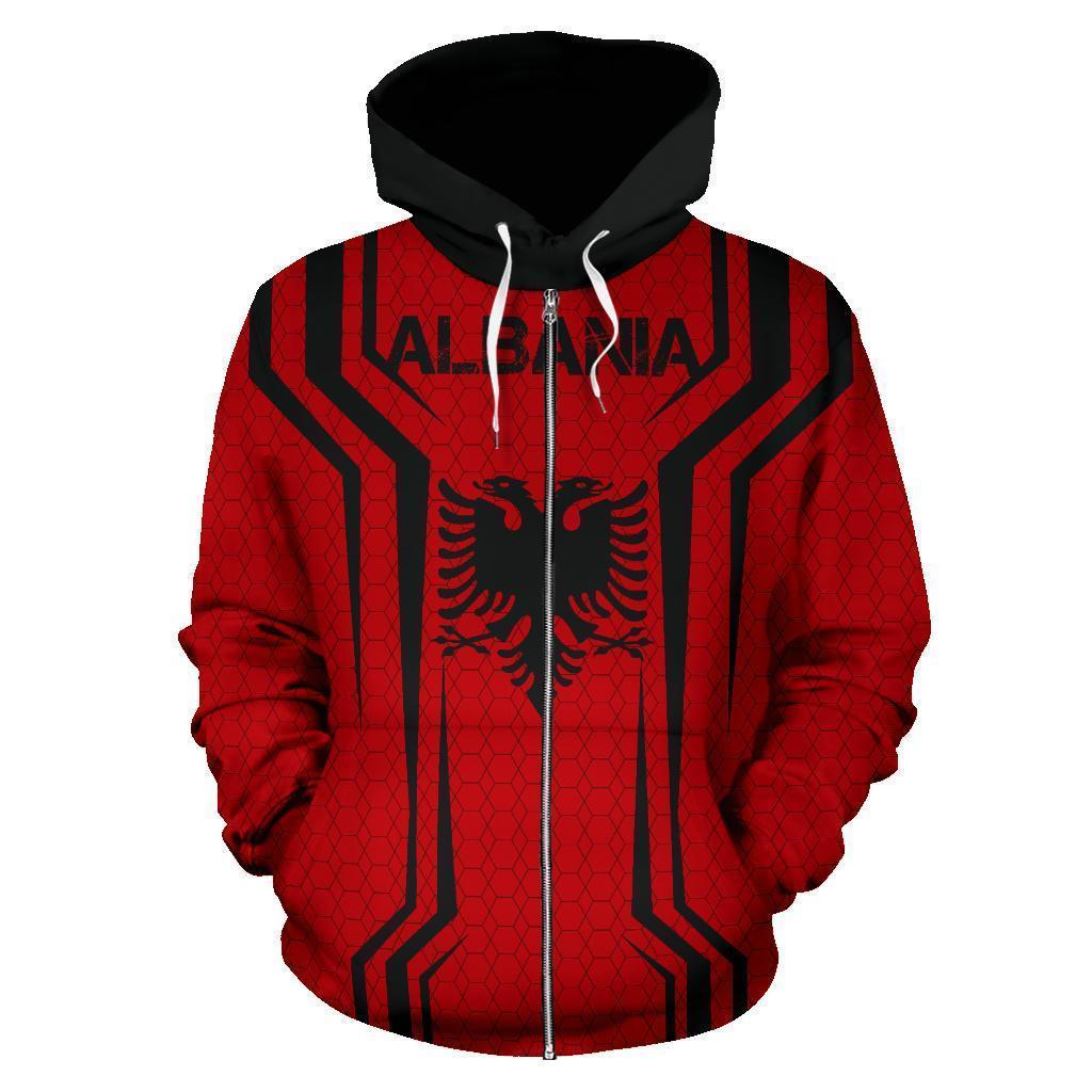 Albania Sport Edition Hoodie NNK 1123-Apparel-NNK-Zip Hoodie-S-Vibe Cosy™