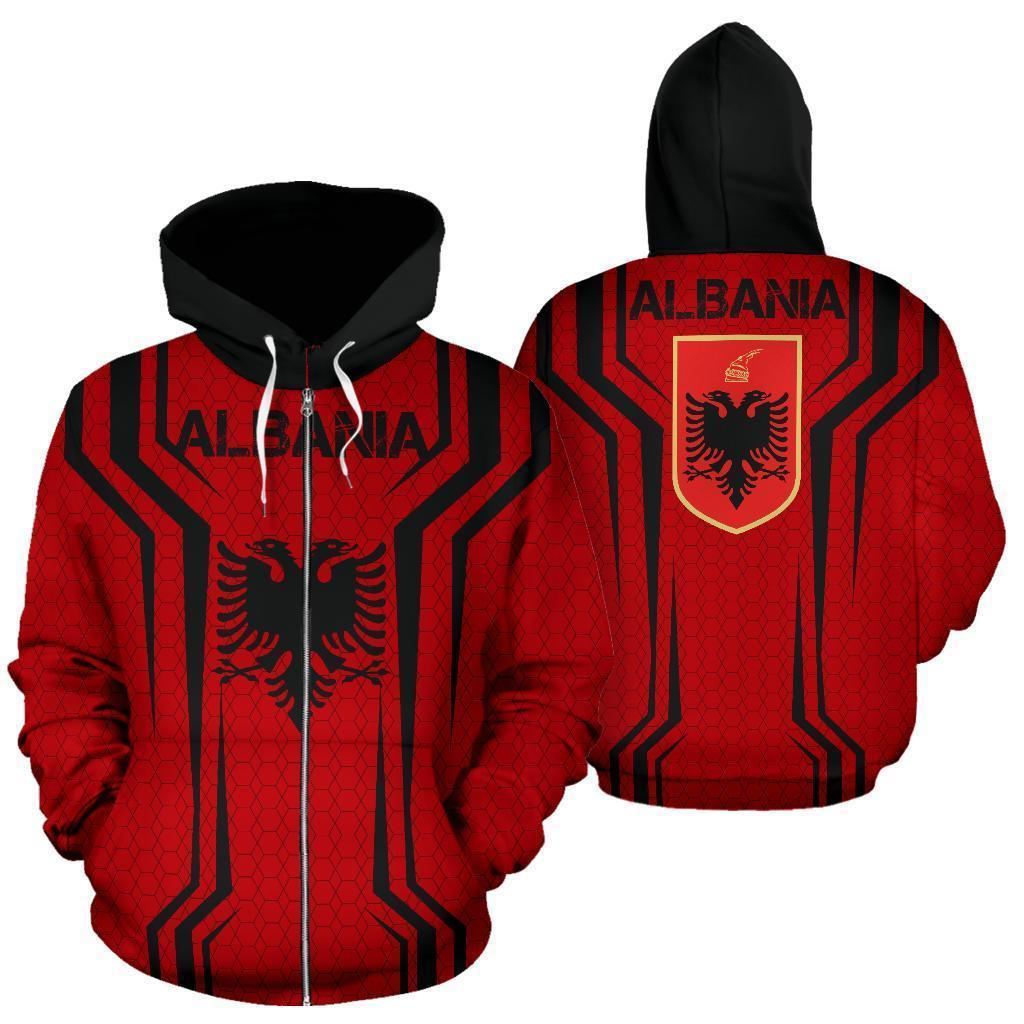 Albania Sport Edition Hoodie NNK 1123-Apparel-NNK-Zip Hoodie-S-Vibe Cosy™
